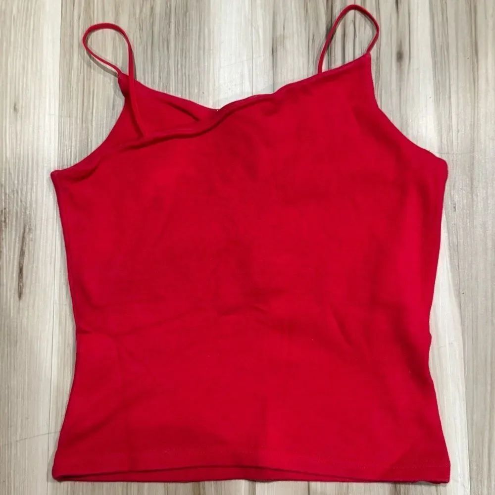 Energie Asymmetrical Y2K 90’s Red Tank Top Cropped Women’s Medium